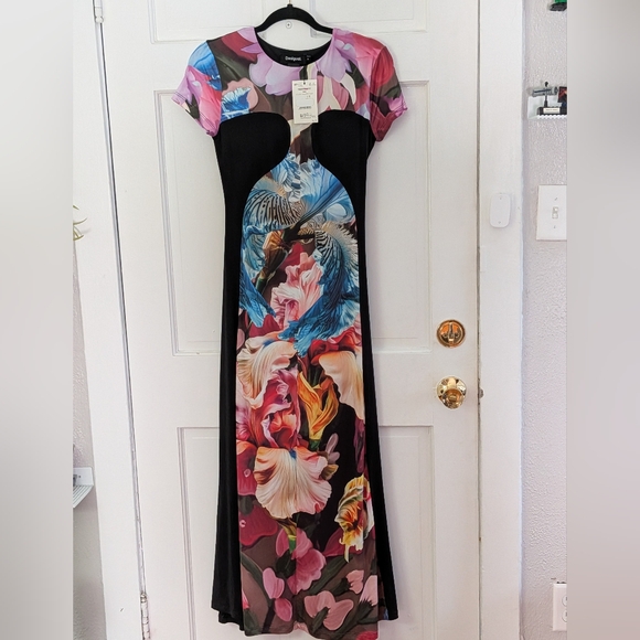 Desigual x Christian Lacroix Floral Knit Dress NWT Maxi - Picture 5 of 7